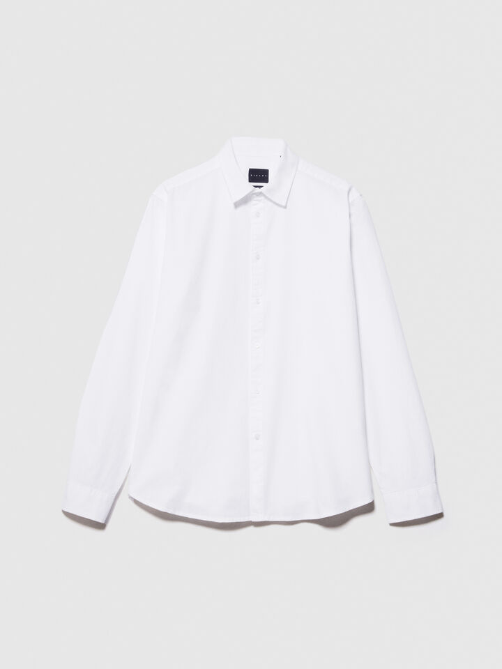 Oxford shirt - men's slim fit shirts - White | Sisley image number 6